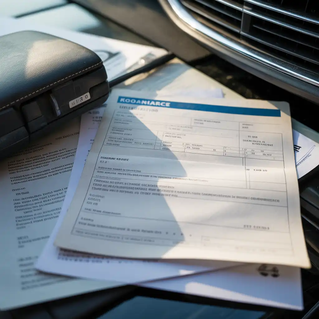 Papieren auto voor nieuwe autosleutel